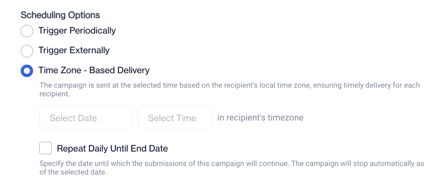 Time Zone - Based Delivery, Content