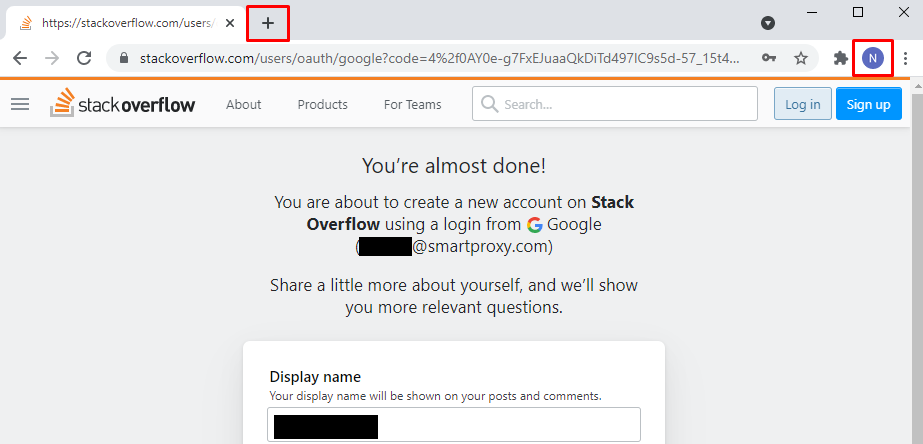 Creating a Stack Overflow account is optional