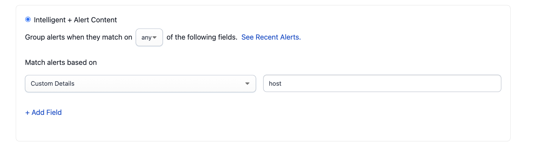 Unified Alert Grouping: custom_details.host