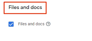 files and docs