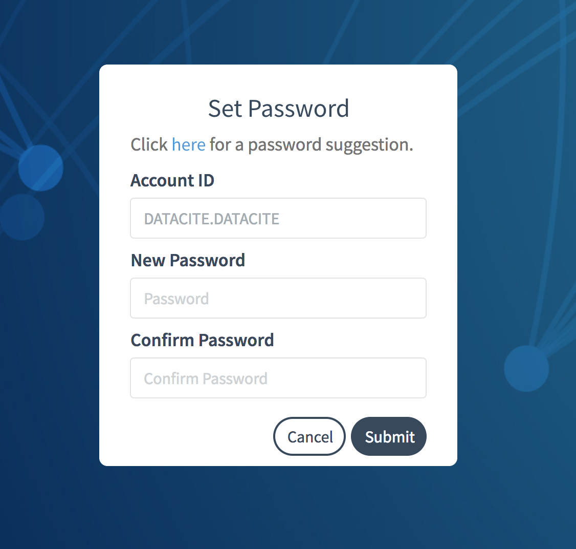 DOI Fabrica : Set Password
