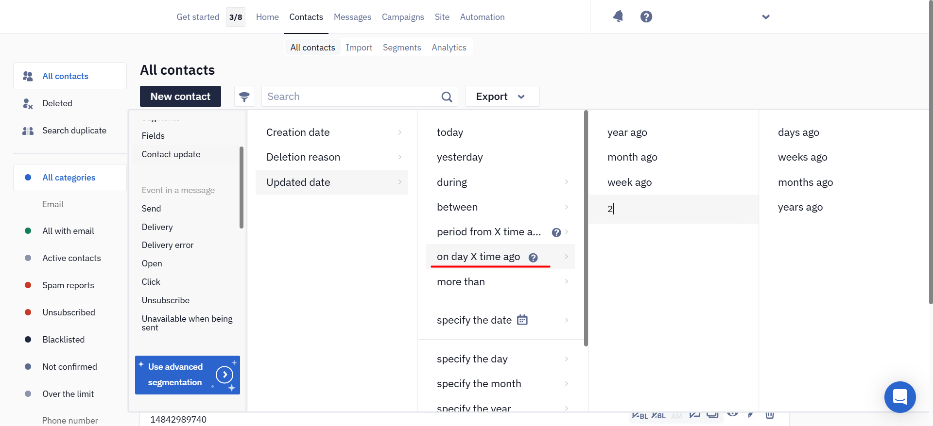 On the day X time ago