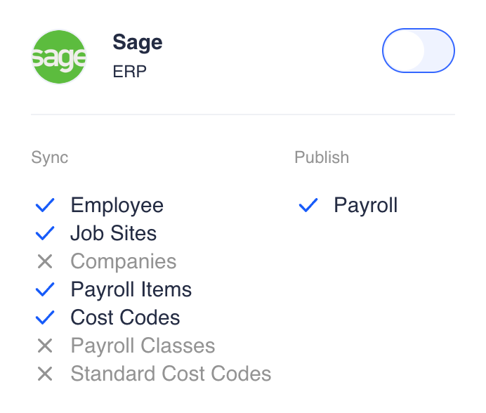 Payroll publishing available for Sage