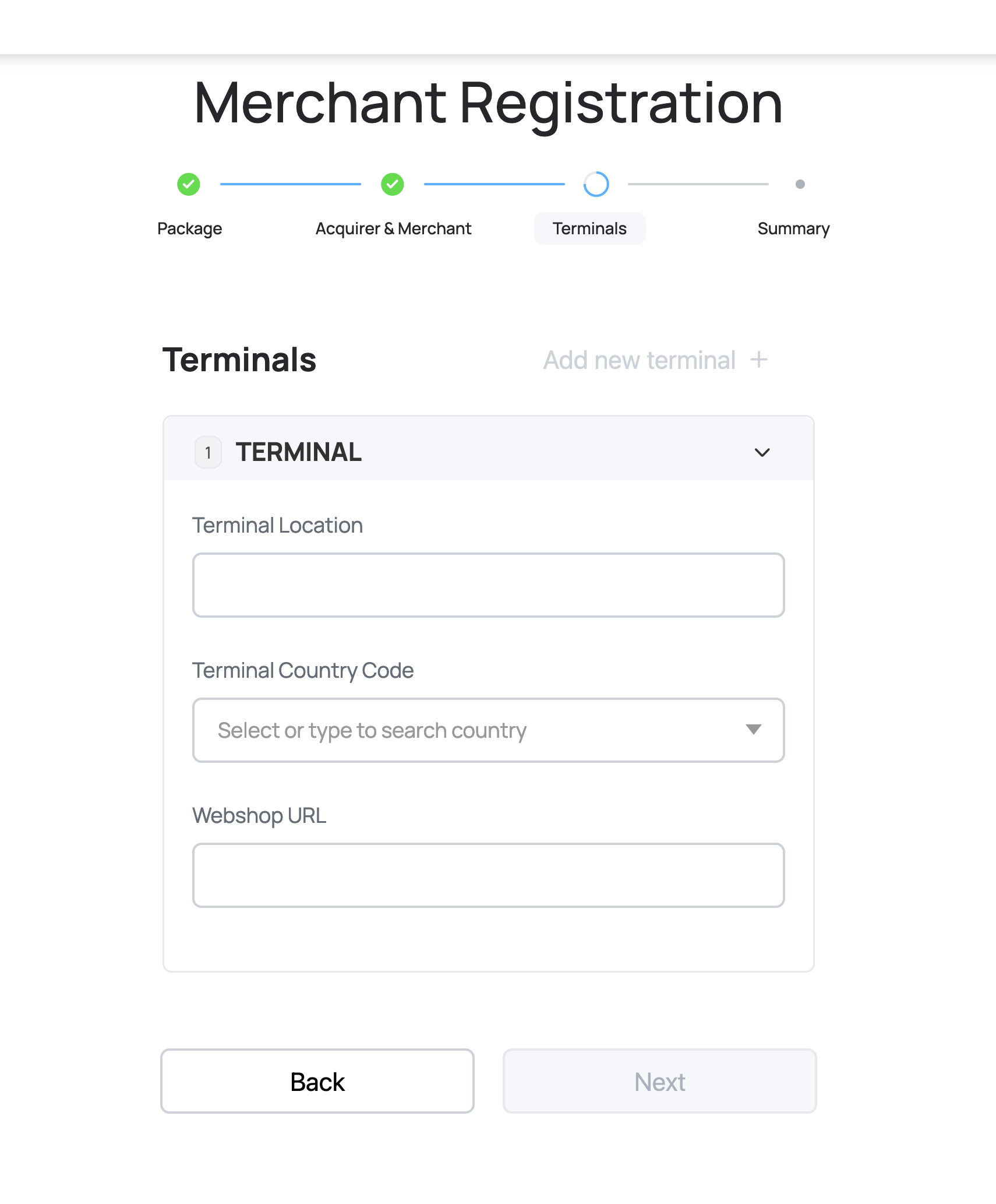 Merchant Registration