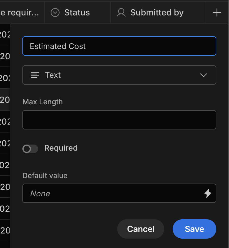 Add a column