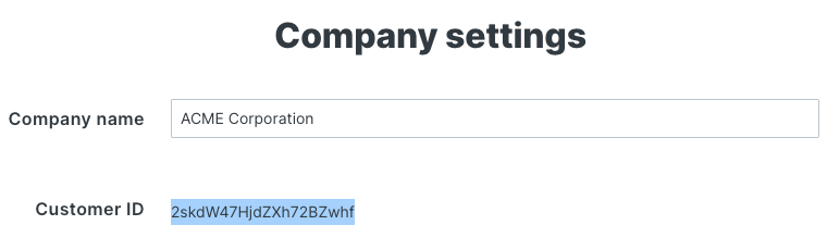 In Fastly, copy the Customer ID and save it for later.