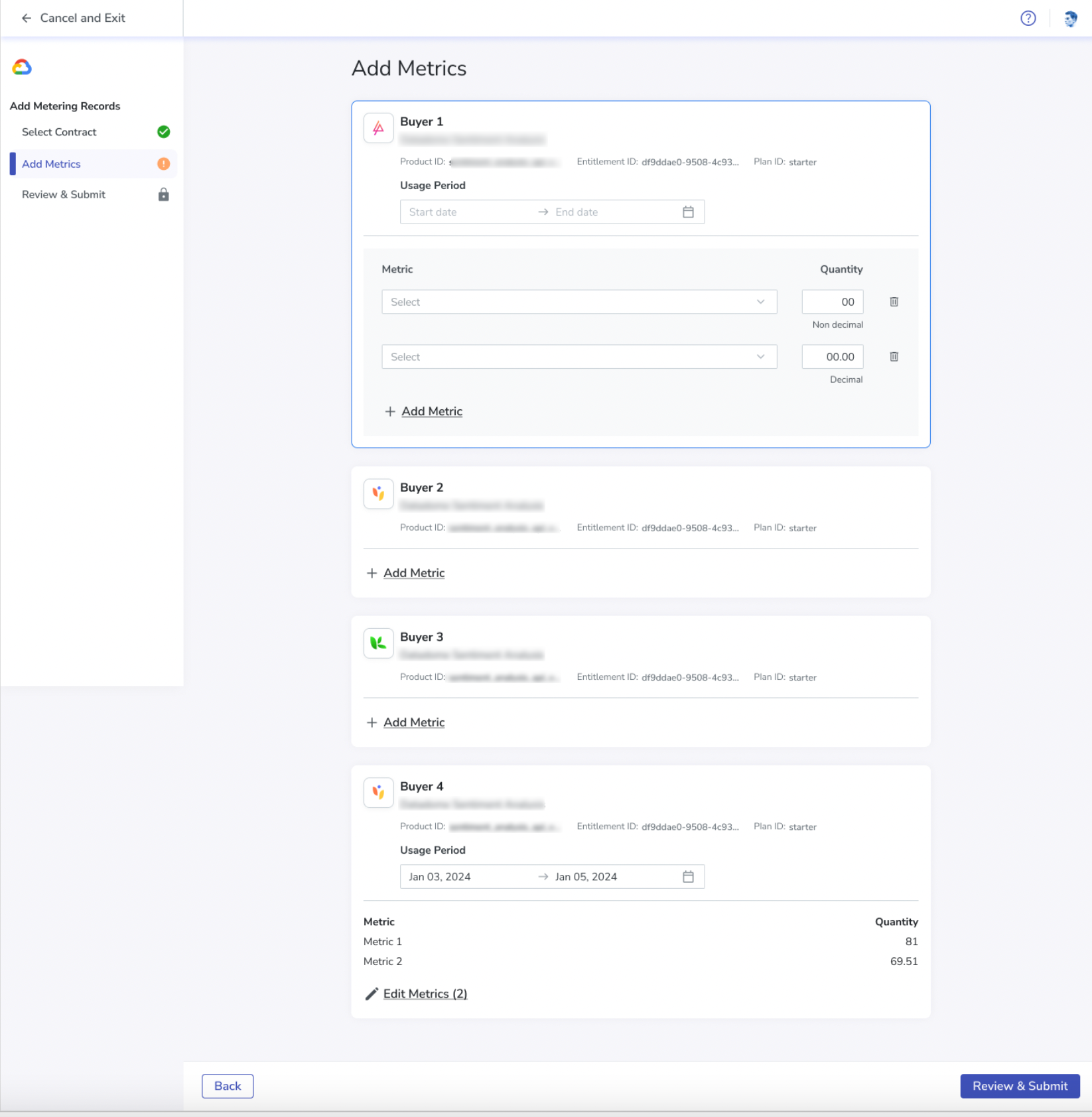 Select Dimensions and Quantity