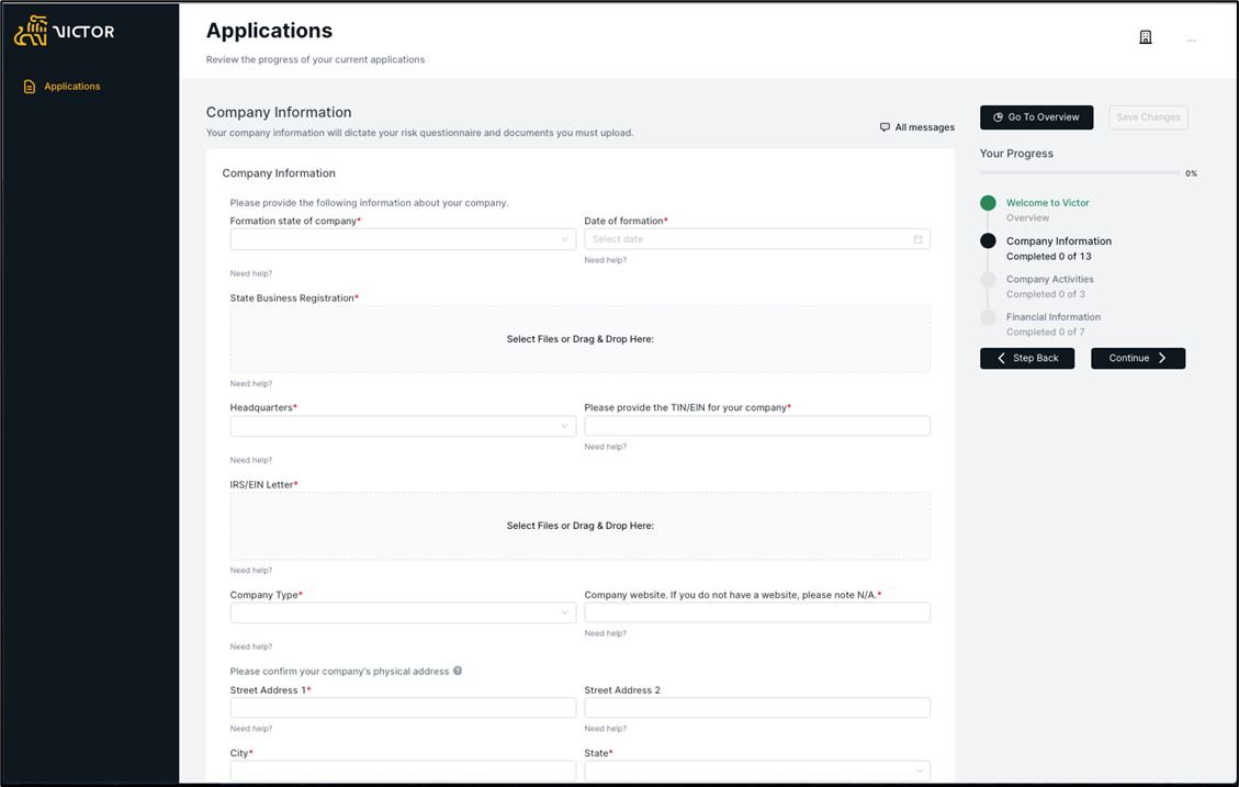 Figure 8. Company information application example