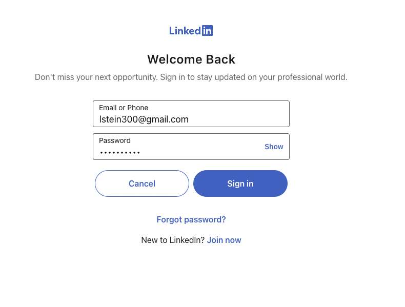 Linkedin oAuth