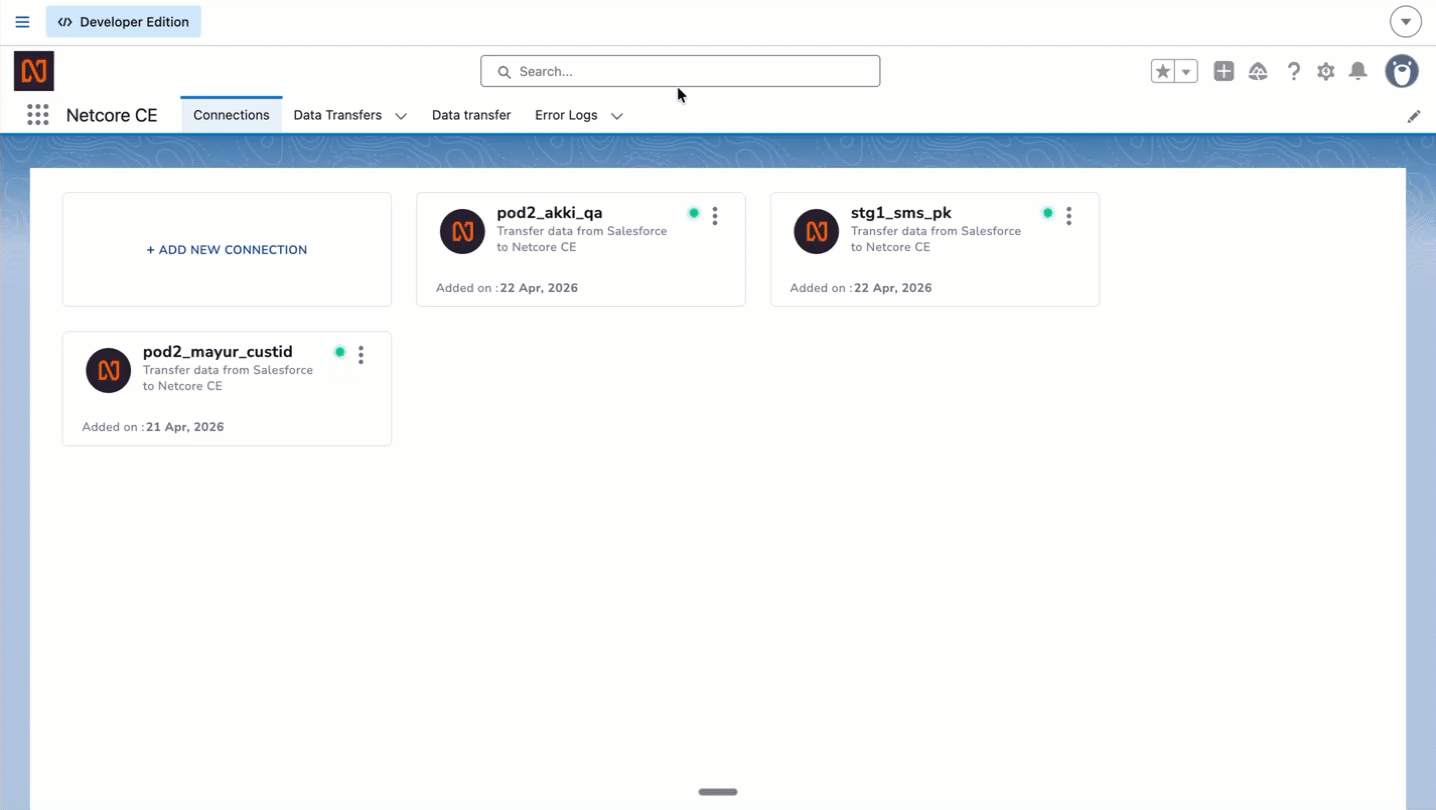 Create & Manage Data Transfer on Salesforce
