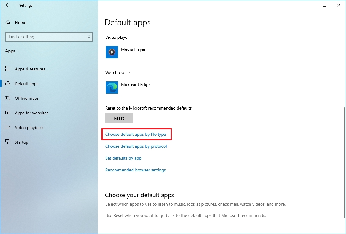 Changing the default app to Adobe Acrobat for Windows