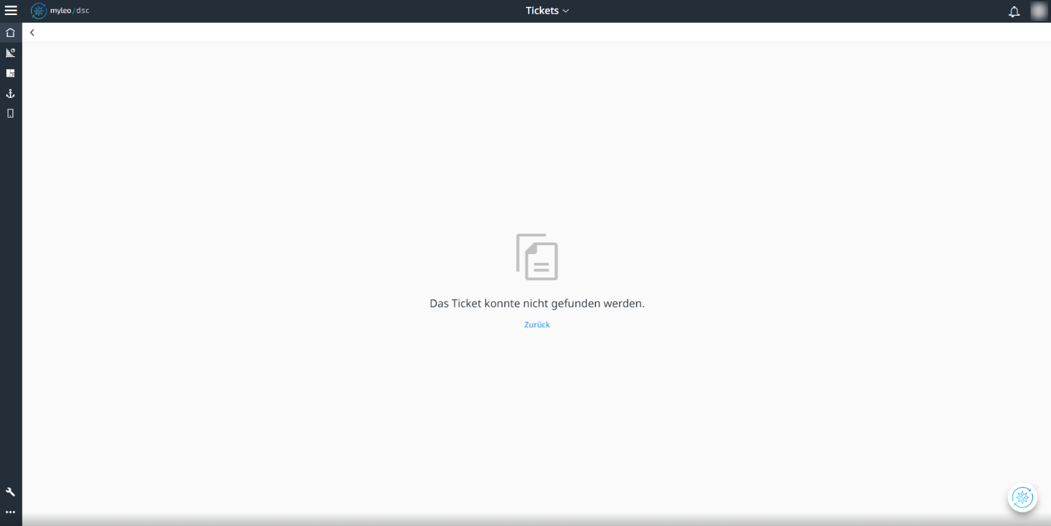 Fehlerseite beim Aufrufen eines Tickets ohne Zugriffsrechte