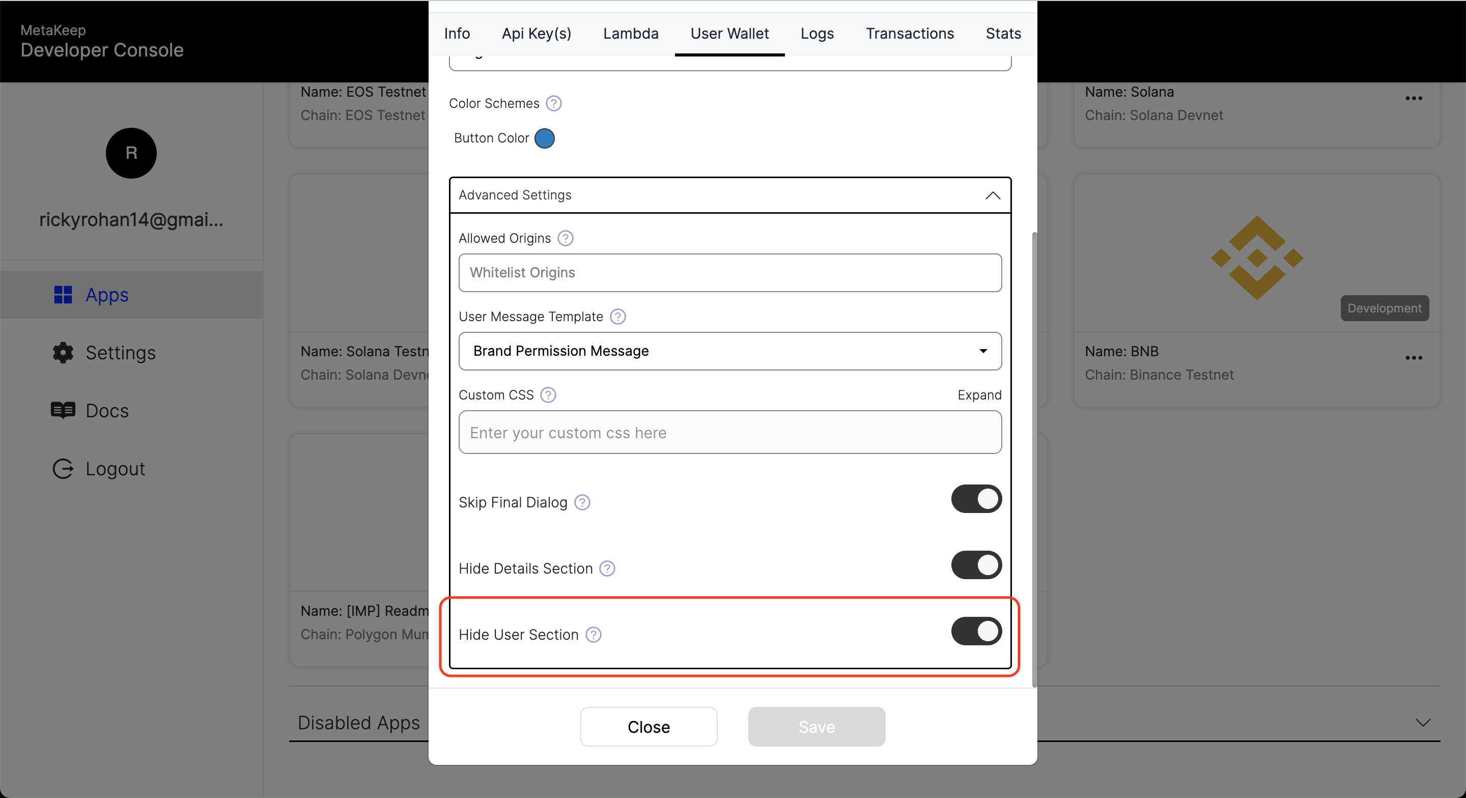 Reason shown to the user in the confirmation dialog