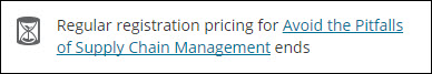 Viewing a Staff Regular Pricing Cutoff alert example
