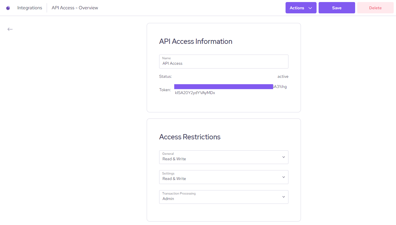 Configuring your API permissions screen