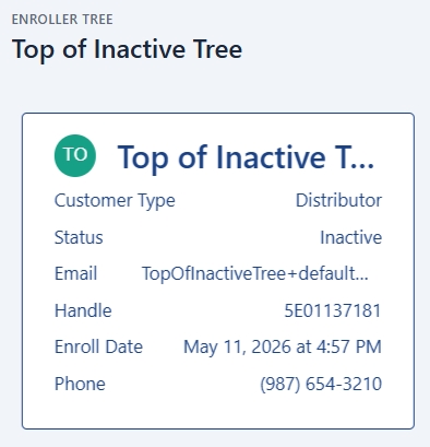 Image 3: Click on the new record and then click on the tree name in the left menu where you created it.