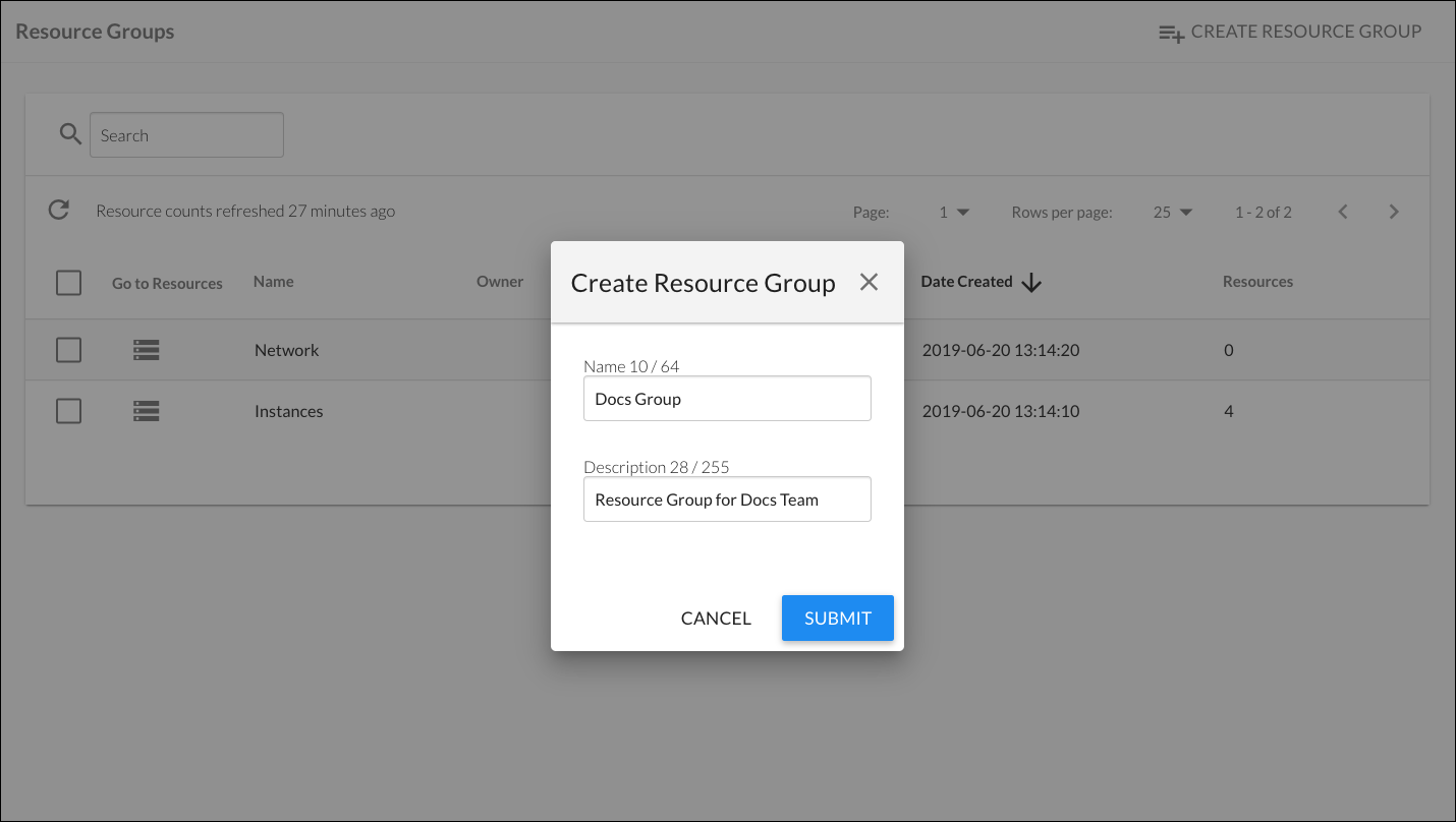 Creating a Resource Group