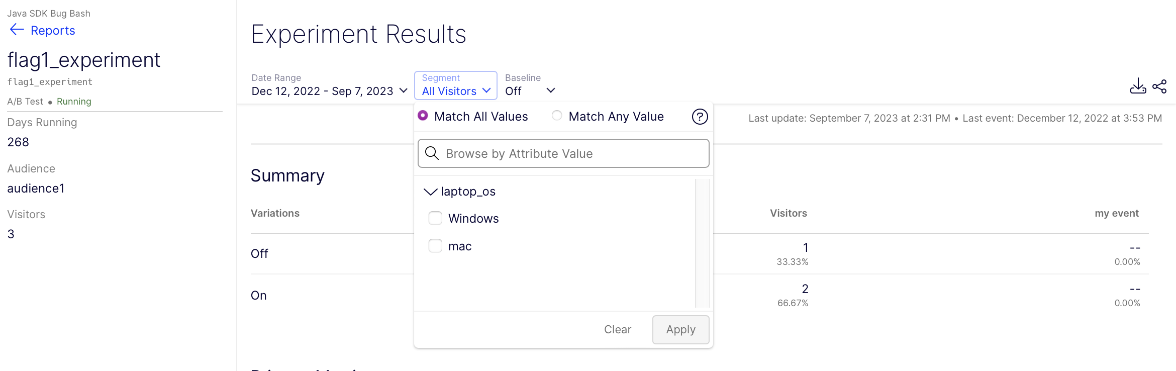 segment reports page