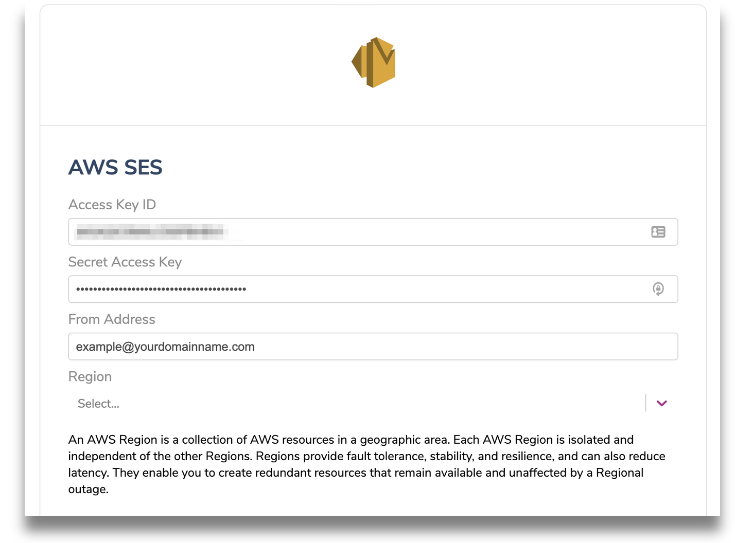 from email.png Courier AWS SES Integration page