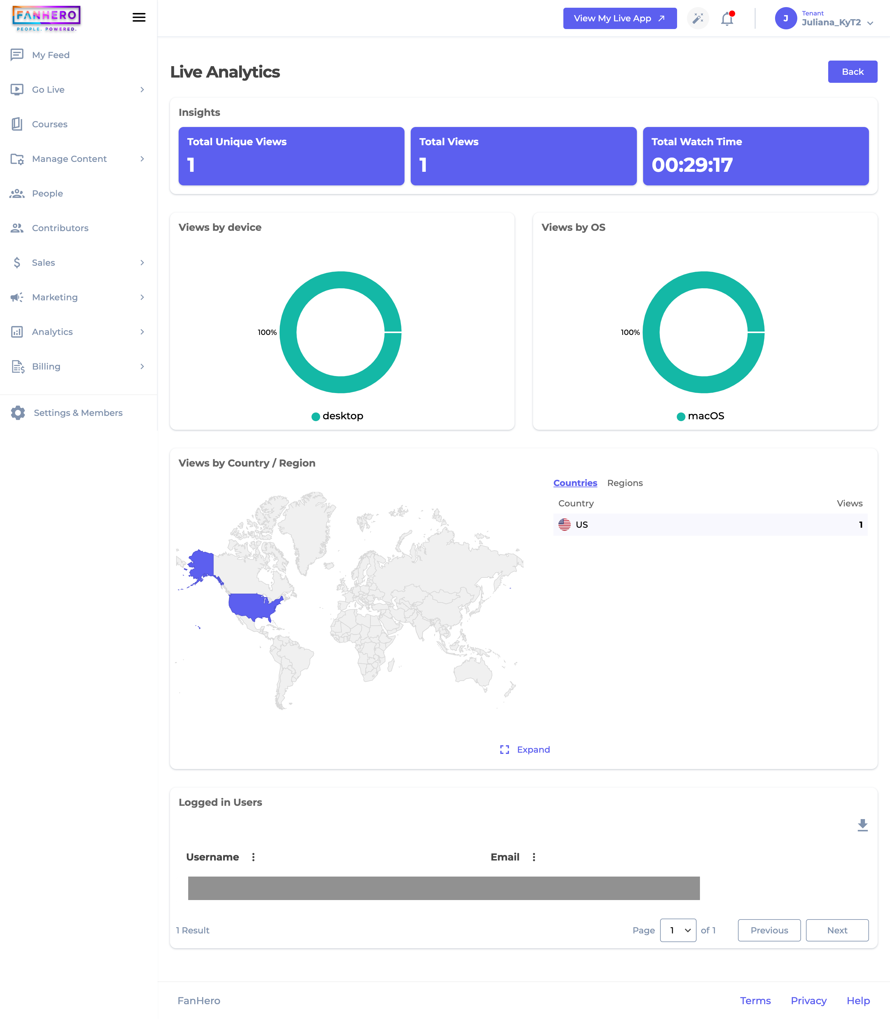 Live Analytics