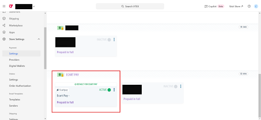Image 14. Store's Payment Options