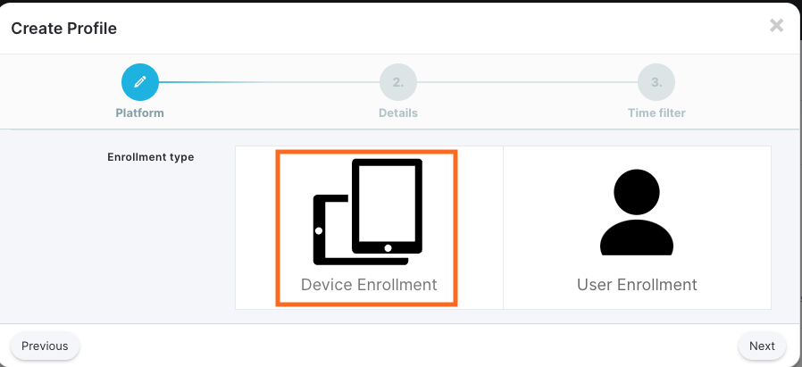 Select Device Enrollment