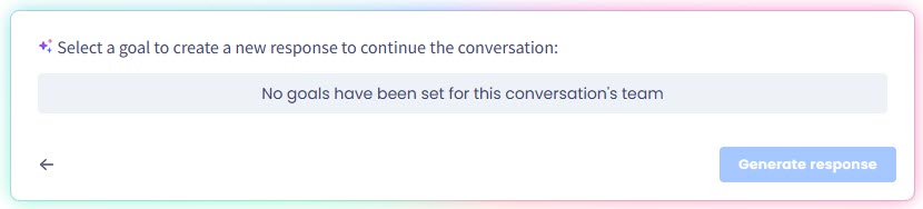 Screenshot of the dialog for generating response