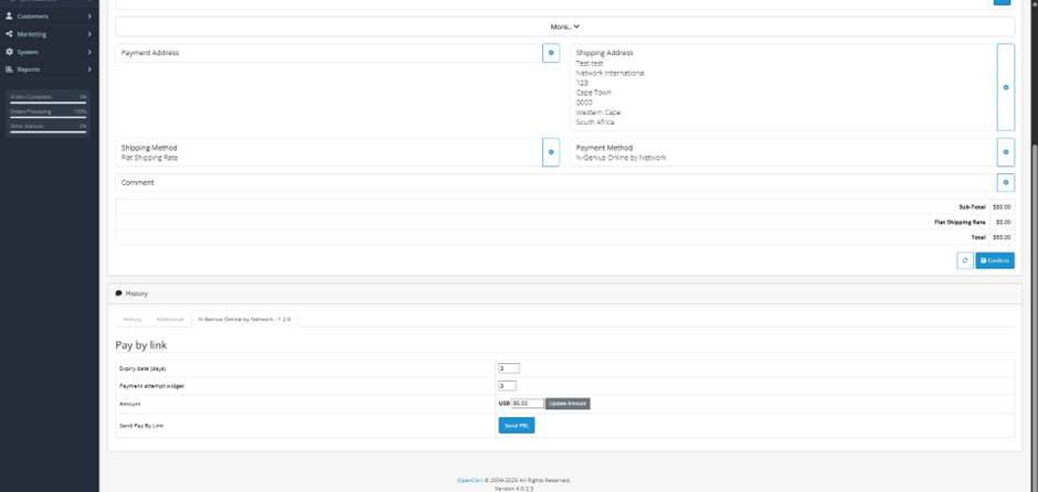 Click back, return to the orders orders list and scroll the the N-Genius Online by Network section. 