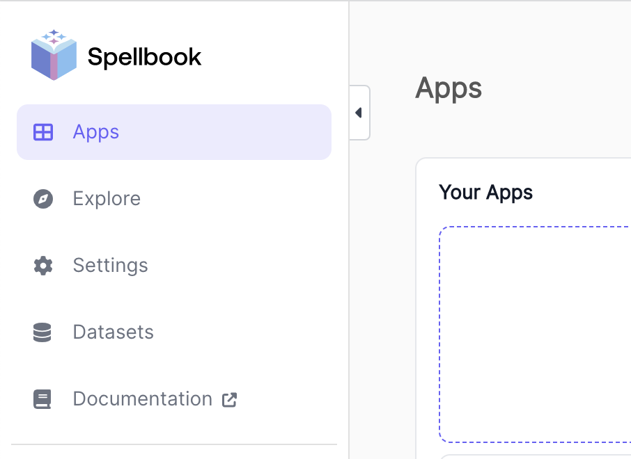Click into "Datasets" to see all datasets you've uploaded.