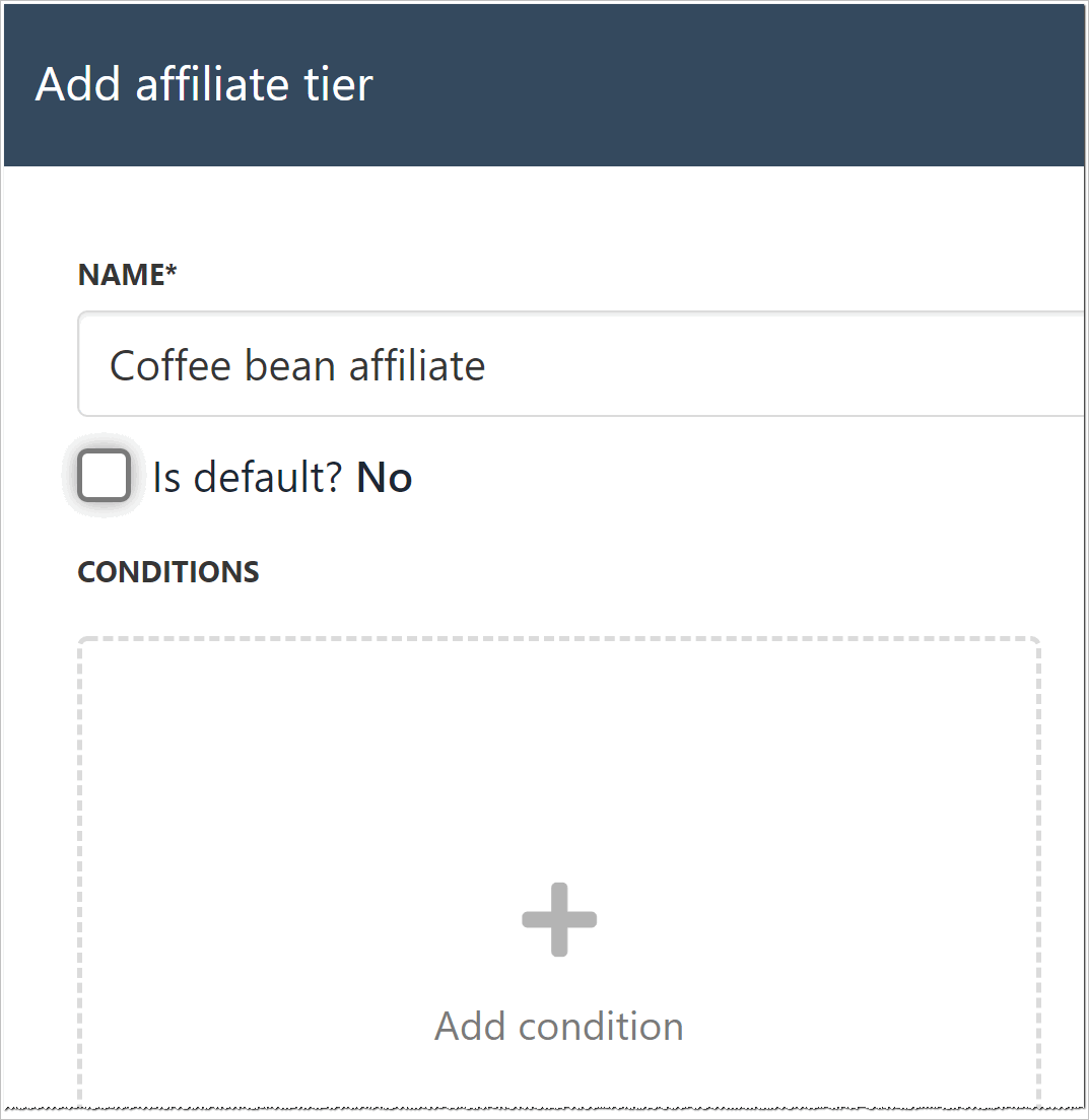 Add conditions