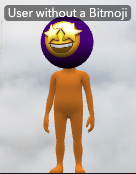 A default avatar showing the user's profile emoji and color.