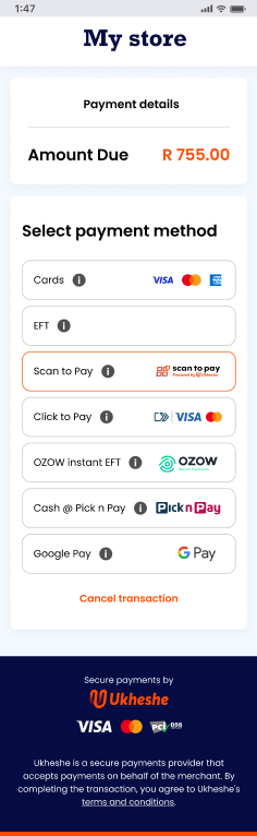 Generic Eclipse Hosted Checkout Mobile