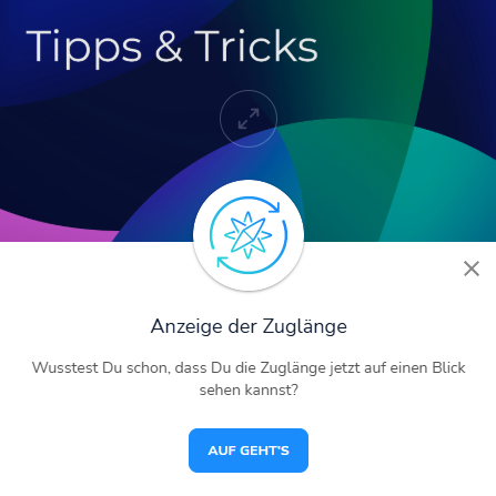 Start des neuen Tipps & Tricks-Guides zur Anzeige der Zuglänge