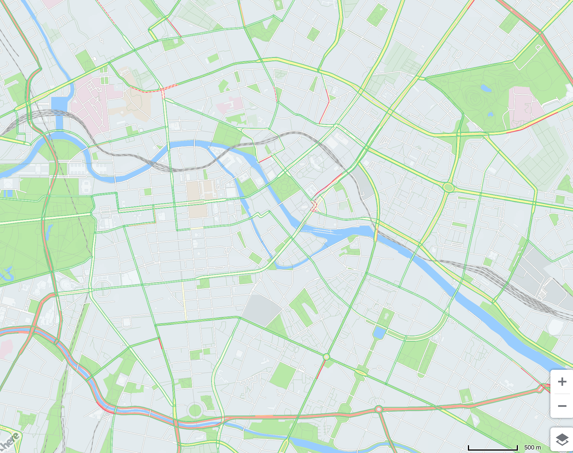 Example of merged traffic with base map