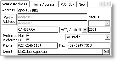 The Verify Address button