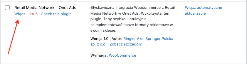 Włącz wtyczkę.