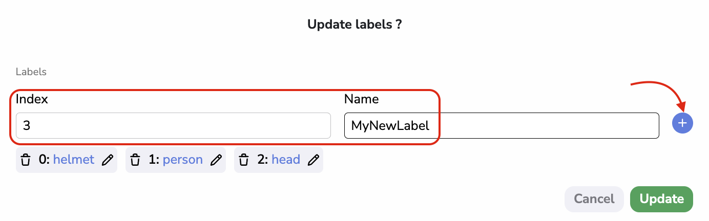 Update `LabelMap` modal