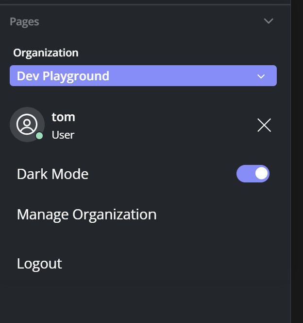 Dark mode toggle