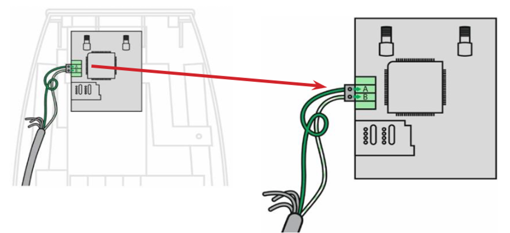 EVBox BusinessLine G3 RS485 connection point