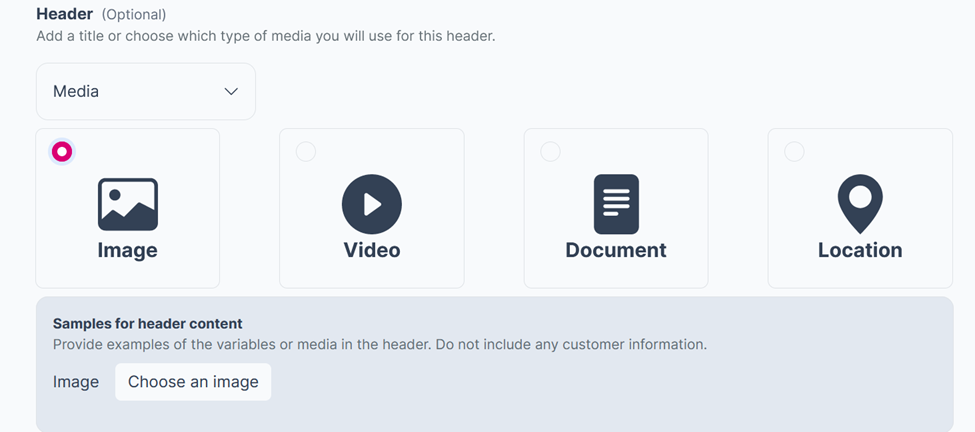 Figure 56: The media type in header.