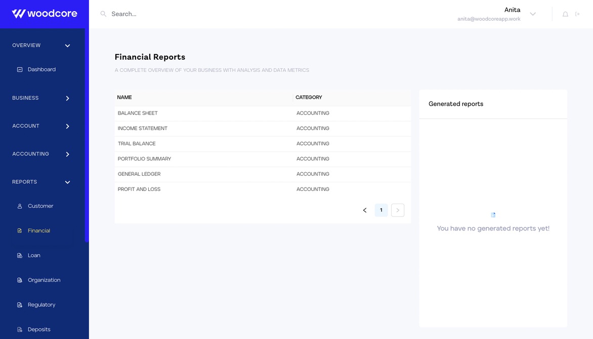 Overview of financial report