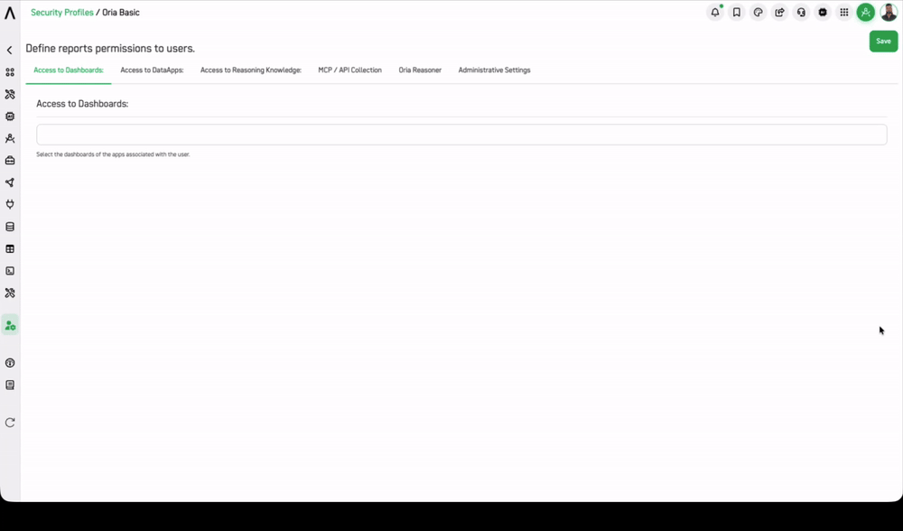 Access to Dashboards tab