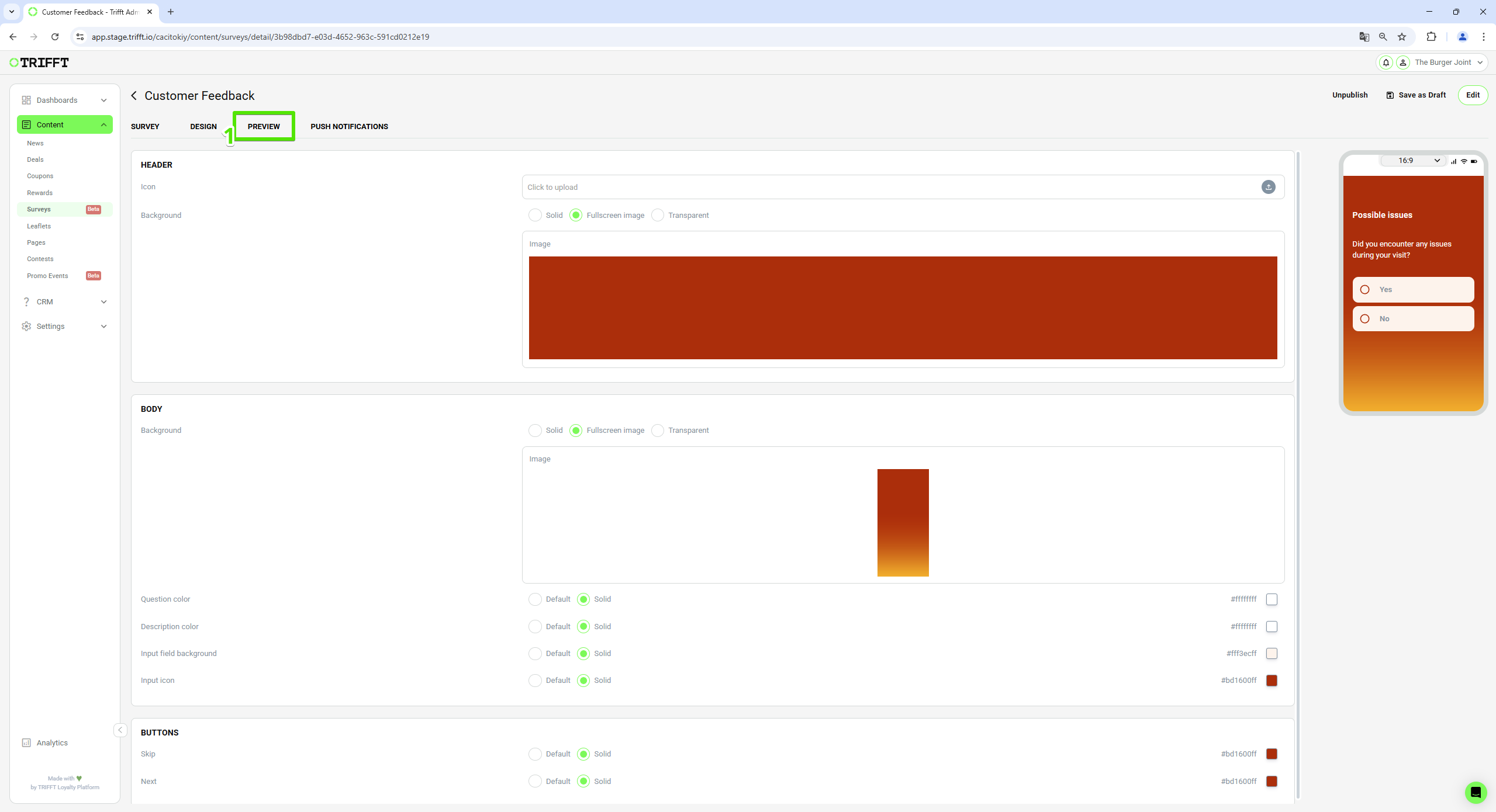 Setup the visual elements