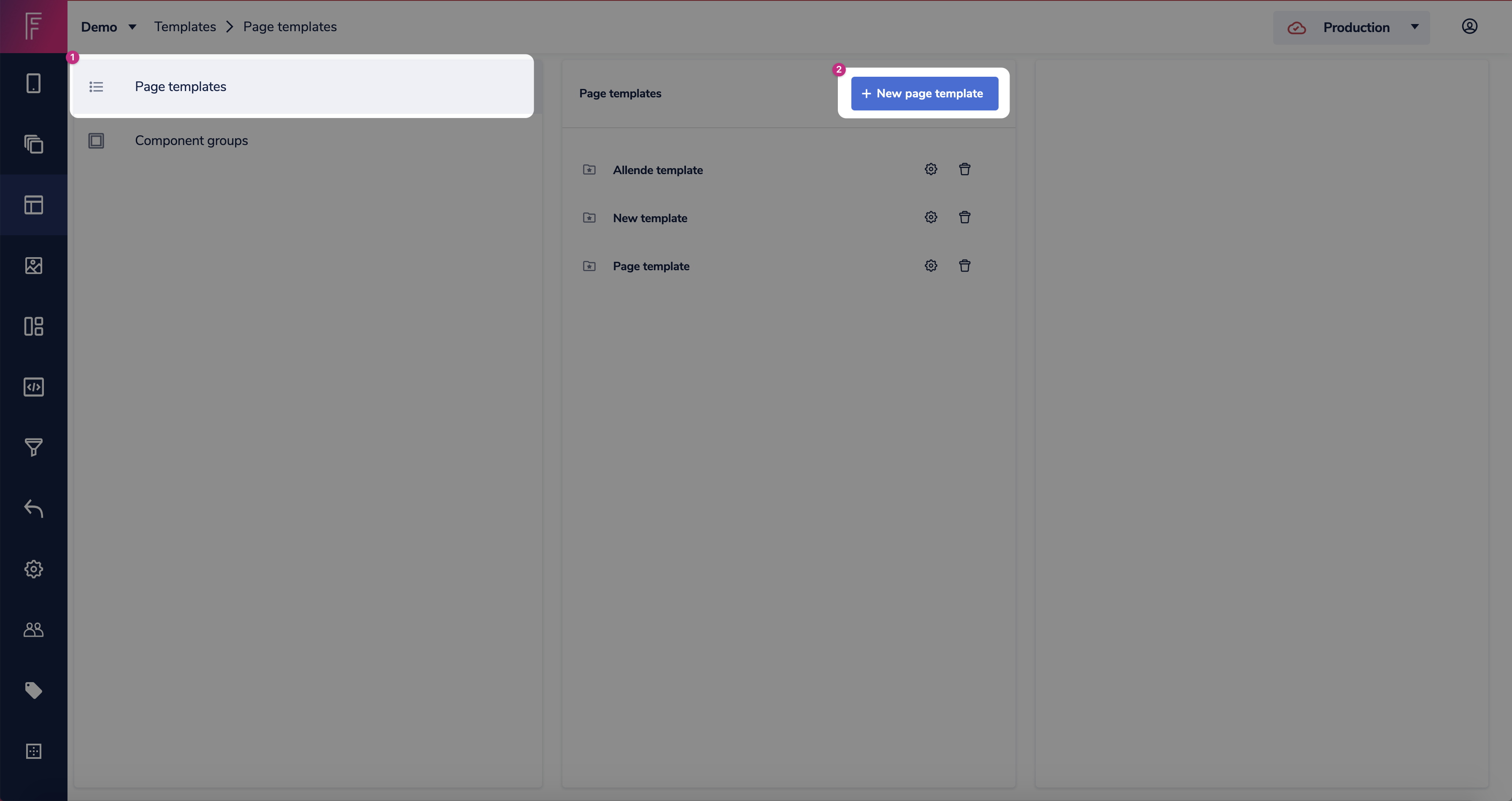 Select page template then add new version.png