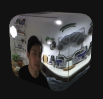 An example of user video projection with the `3D Projection User Tag` property.