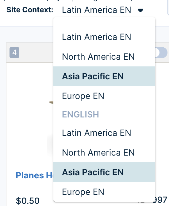 While creating a new Category Ranking rule, you can select the specific catalog (domain) using the Site Context dropdown.