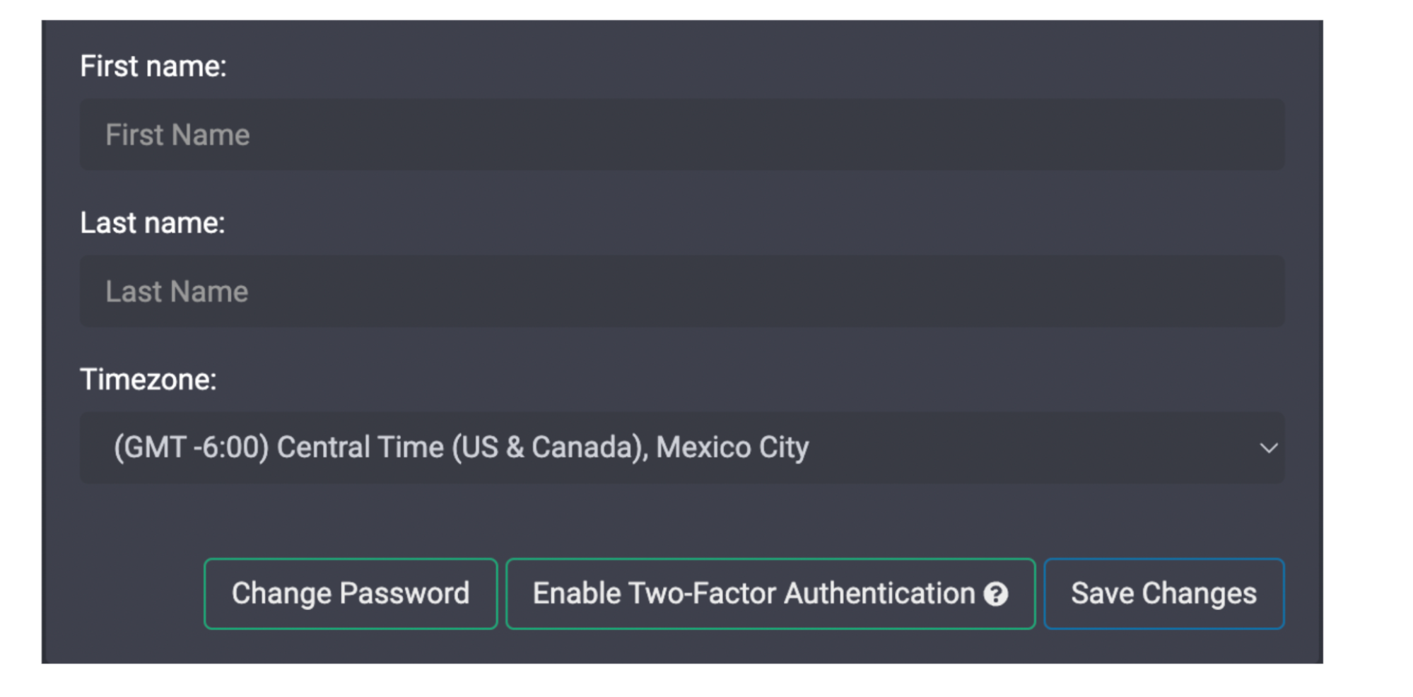 2FA setup in the Portal