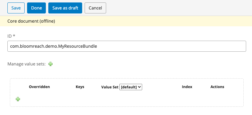 Figure 3. Resource bundle editing template.