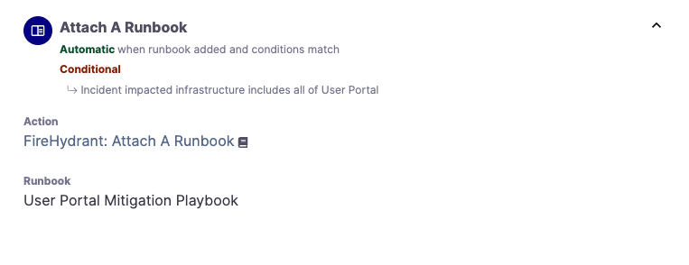 Runbook step to attach User Portal