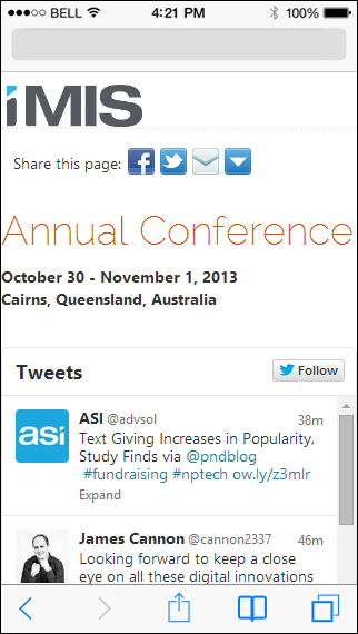  Annual Conference Mobile Quick Start Site